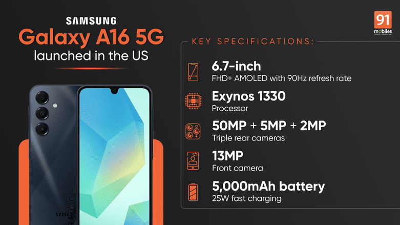 گوشی Galaxy A16 5G سامسونگ از راه رسید