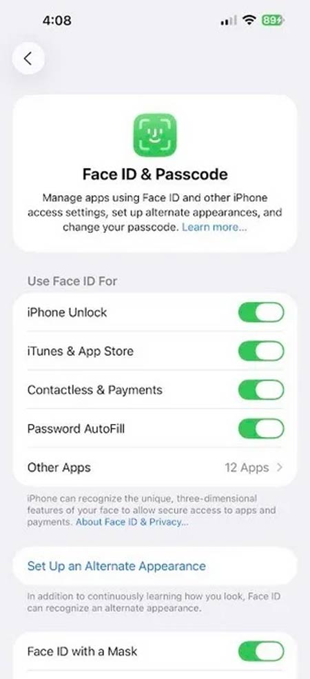 مشکل Face ID در iOS 26