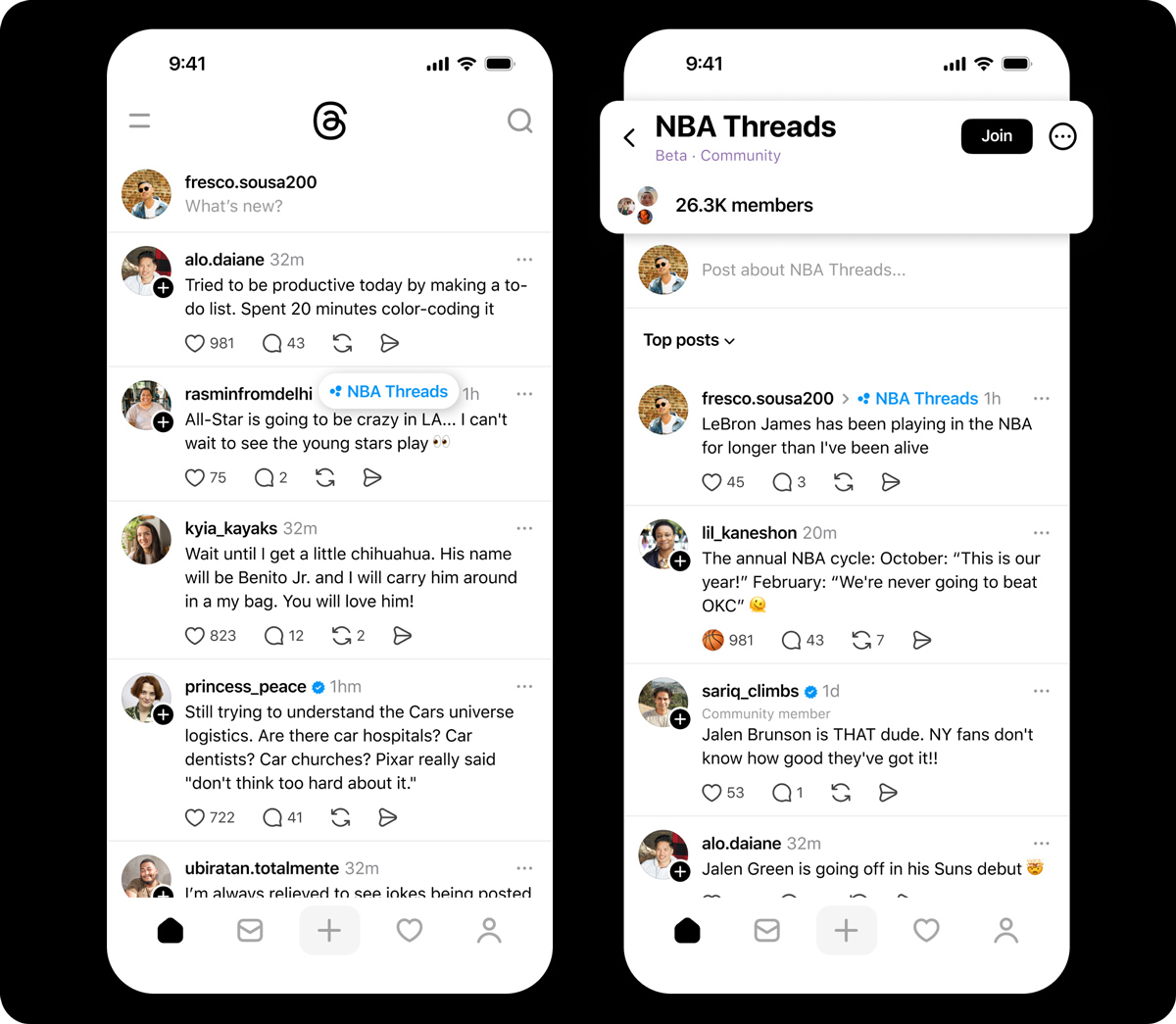 قابلیت جوامع Threads