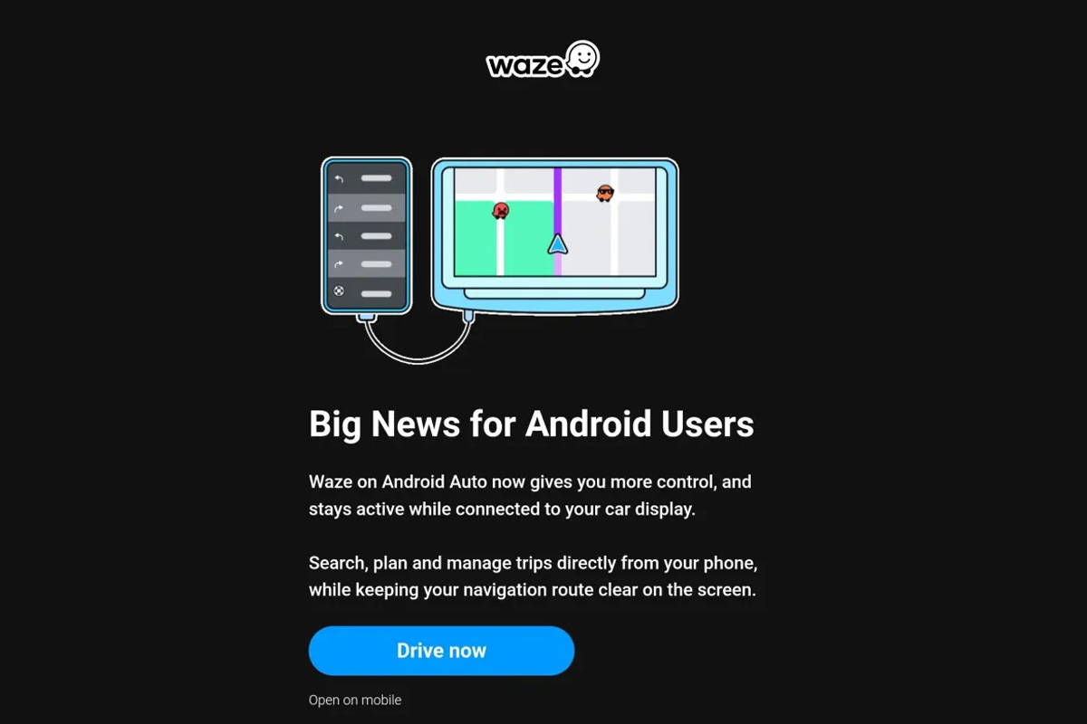 ویز در Android Auto