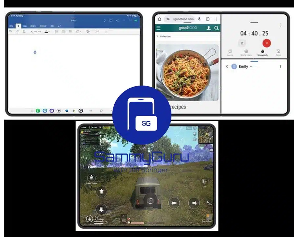 گوشی تاشوی عریض سامسونگ
