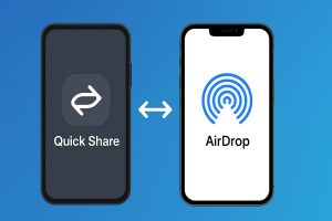 سازگاری Quick Share با AirDrop