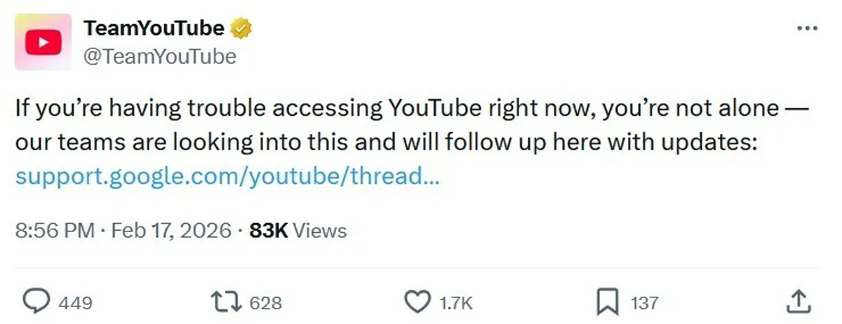 اختلال یوتیوب